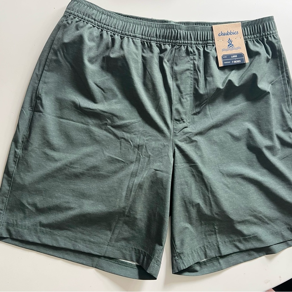 Chubbies Shorts Mens Green Lined Swim Trunks